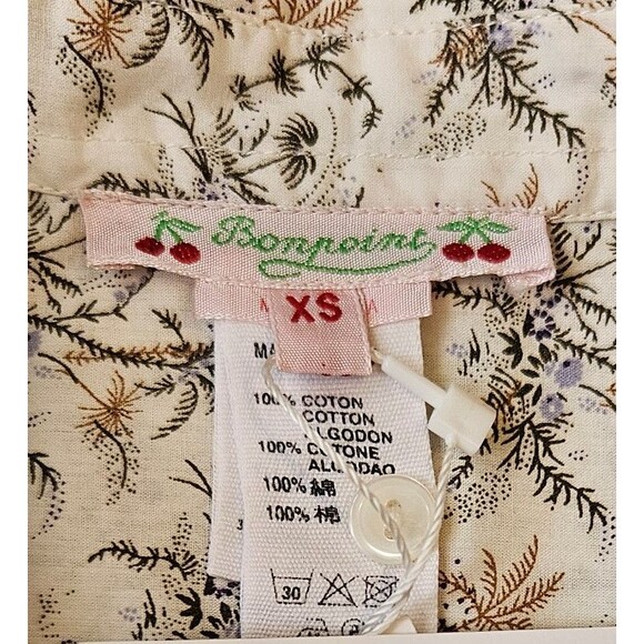 Bonpoint Edmee Blouse Floral Cream Women's Size XS - Picture 3 of 5